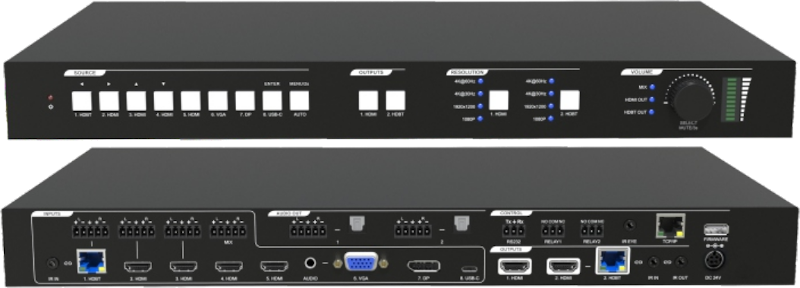 SCU82TS  :::  เครื่องเลือกสัญญาณ 8 ช่อง แบบไร้รอยต่อ ออกเป็น Matrix สัญญาณ HDMI 1 ช่อง และ  HDBaseT 1 ช่อง พร้อมสเกลเลอร์